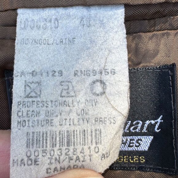 Roger Stuart Clothes Vintage Mens Wool Brown Blazer Cuffed Trousers Suit Set 46L - Picture 12 of 15